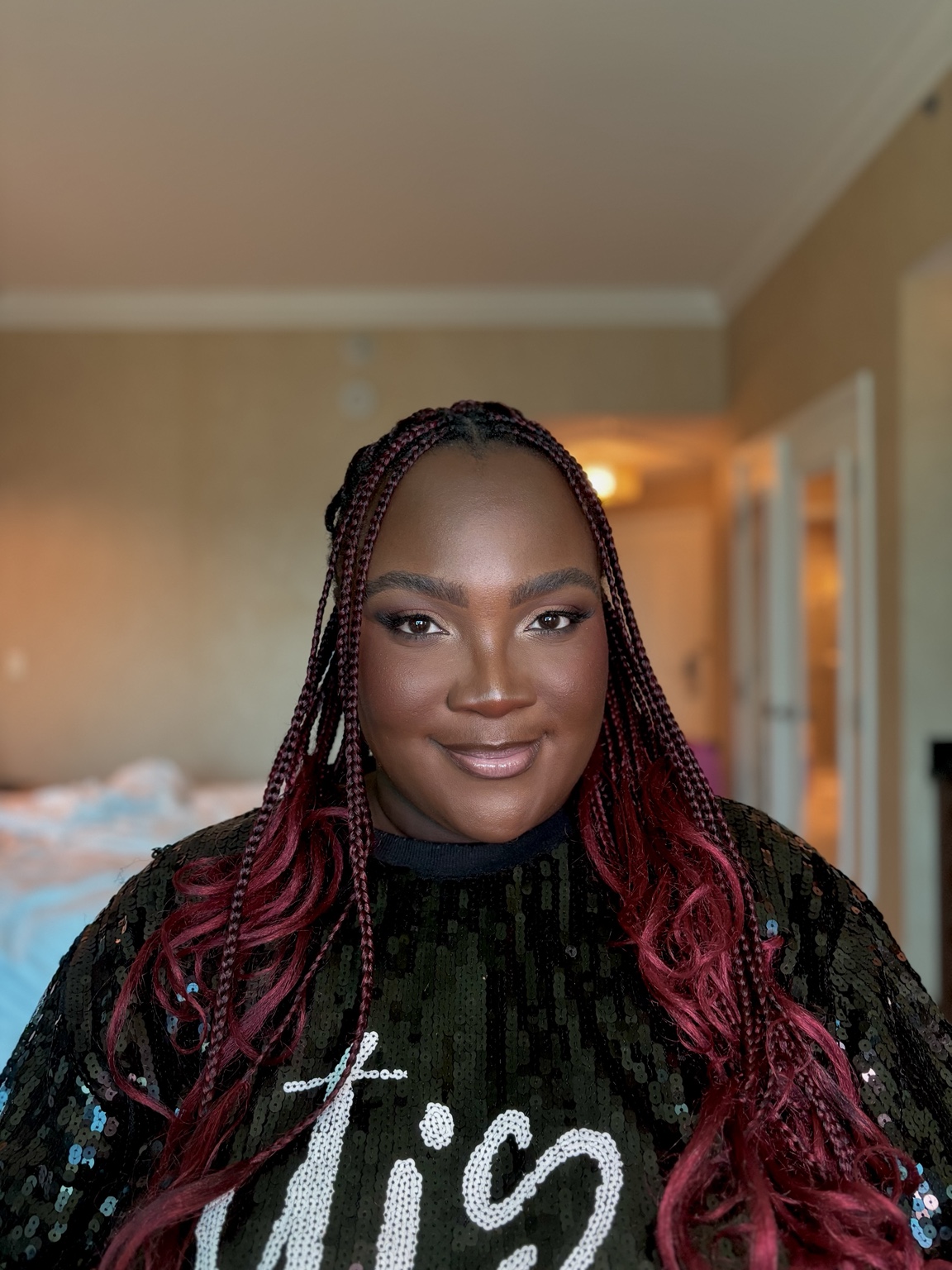 Finished beauty look